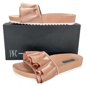 International Concepts Abena Blush Satin Womens Sandals Size 8M